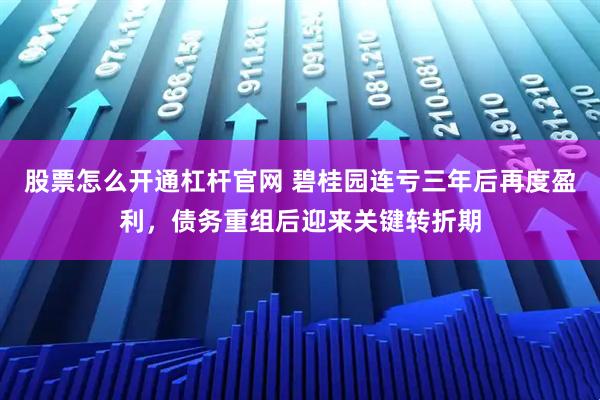 股票怎么开通杠杆官网 碧桂园连亏三年后再度盈利，债务重组后迎来关键转折期