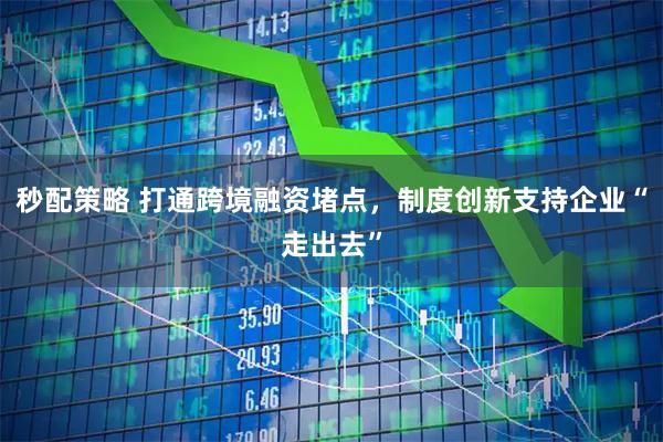 秒配策略 打通跨境融资堵点，制度创新支持企业“走出去”