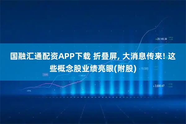 国融汇通配资APP下载 折叠屏, 大消息传来! 这些概念股业绩亮眼(附股)